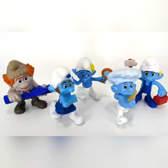 Smurfs McDonald's Happy Meal Toys Smurf Lot (5) - Picture 1 of 9